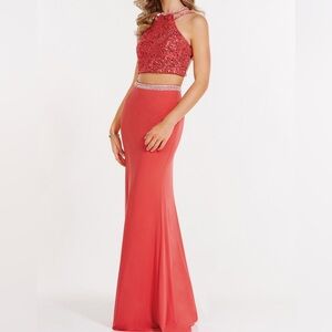 ALYCE SZ-0 8010 CORAL 2-PIECE PROM/FORMAL/PAGENT